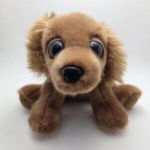 Russ "Ravi" Cocker Spaniel Dog Plush, Big Eyes, Vintage Collectible (10 inch)